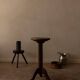 Vintage wooden pedestal plant stand