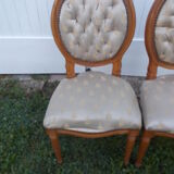 Paire chaises médaillon