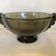 Geometric cup pressed molded glass art deco