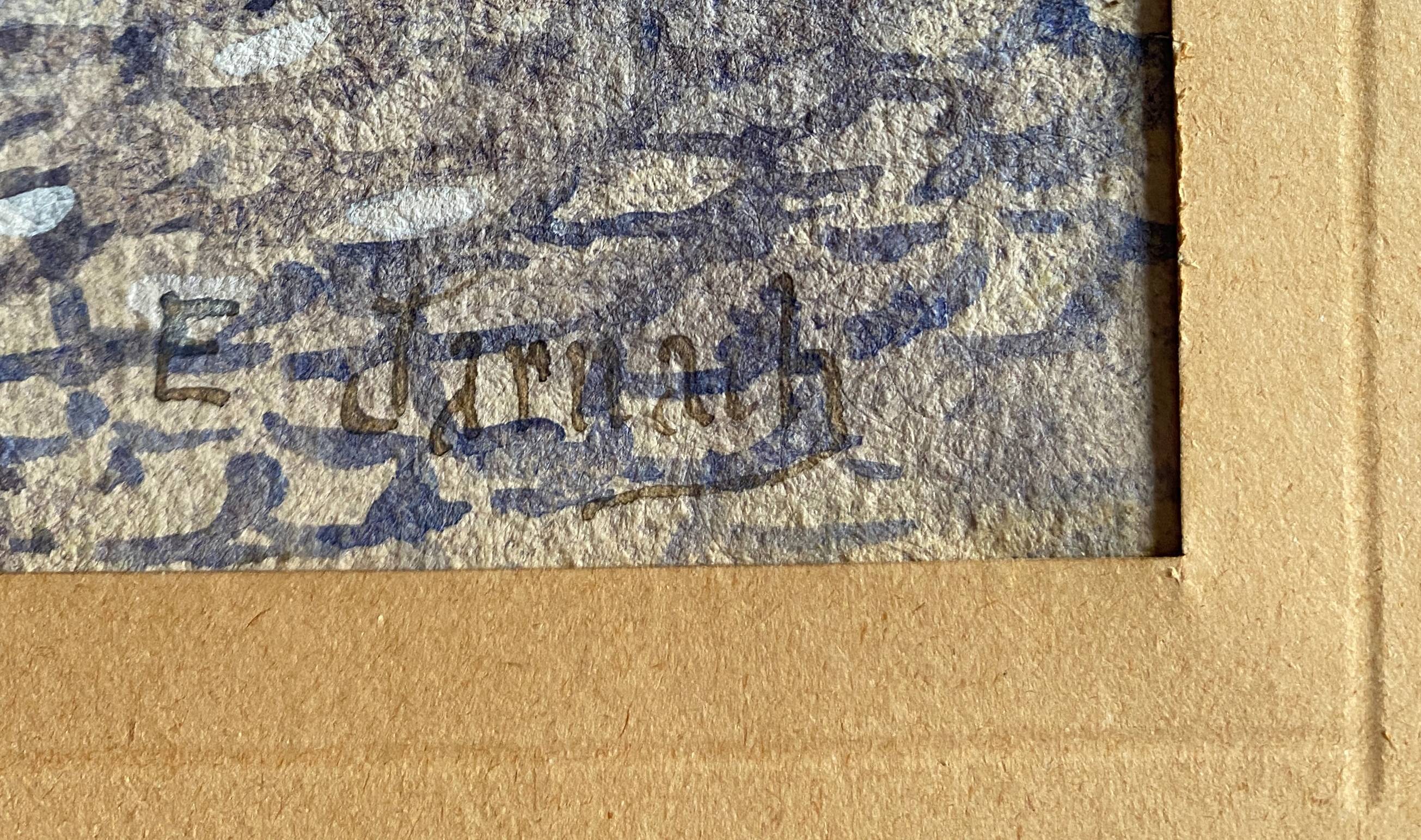 Painting made in watercolor on paper signed e.