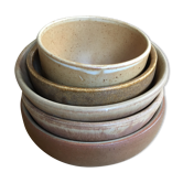 Lot of 5 sandstone bowls