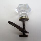 Bouton de meuble ancien en verre