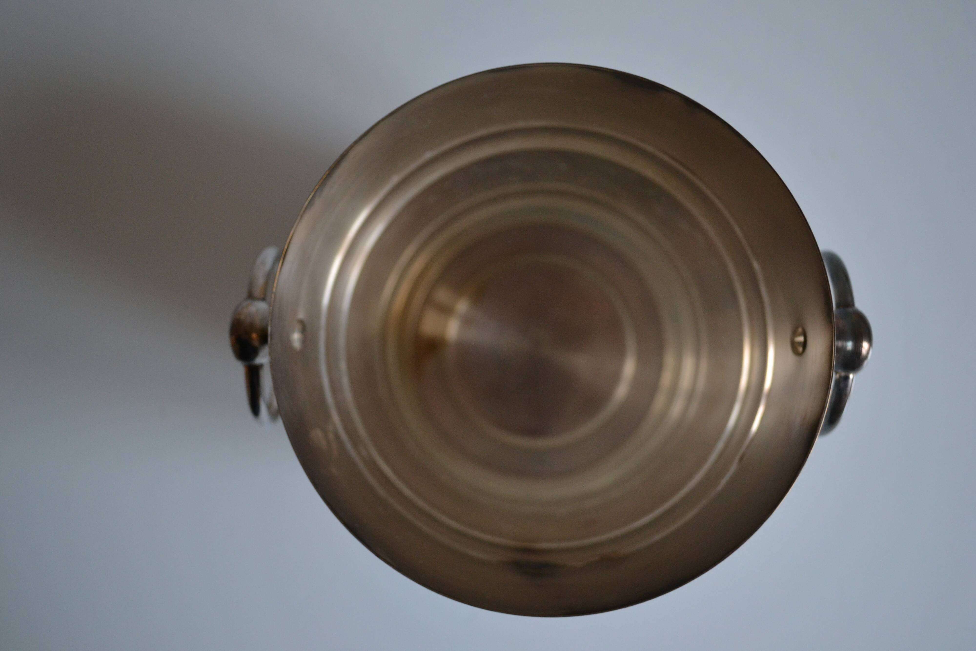 Vintage silver metal ice bucket