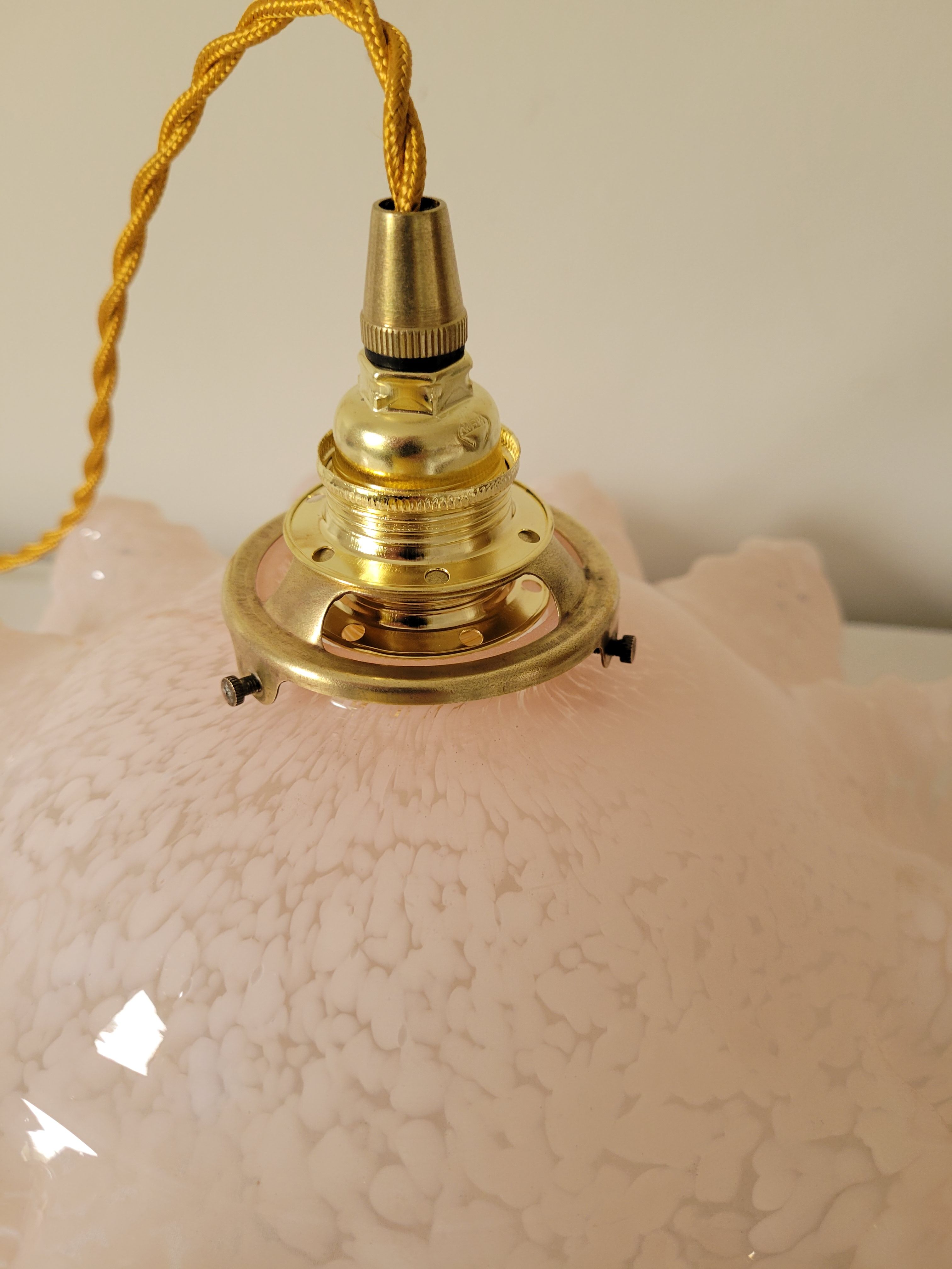 Pink Clichy glass pendant lamp