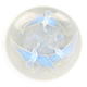 Verlys, iridescent glass cut with a design of geese and fish.