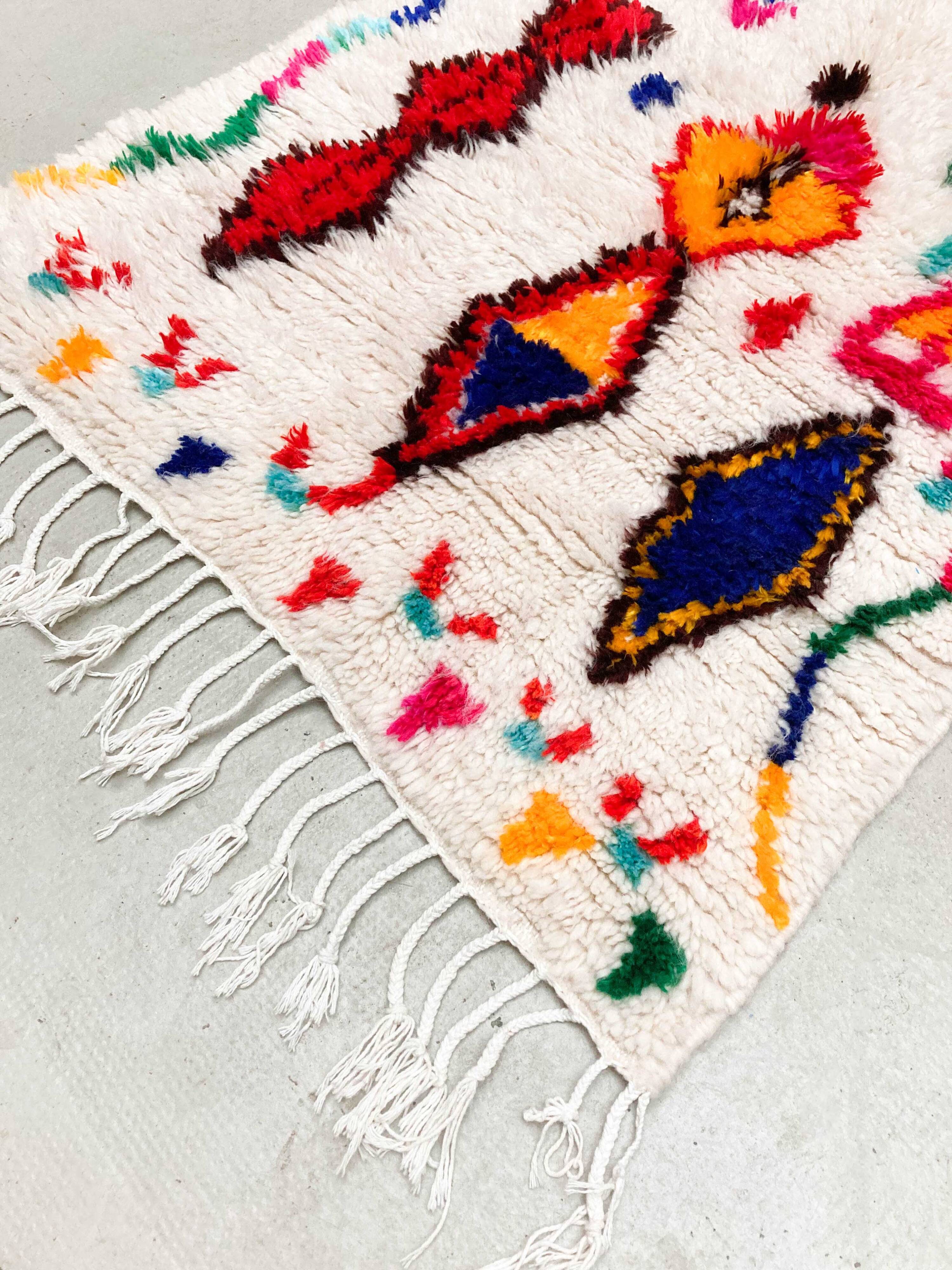 Colorful Moroccan Berber rug Azilal 1.18x0.79m