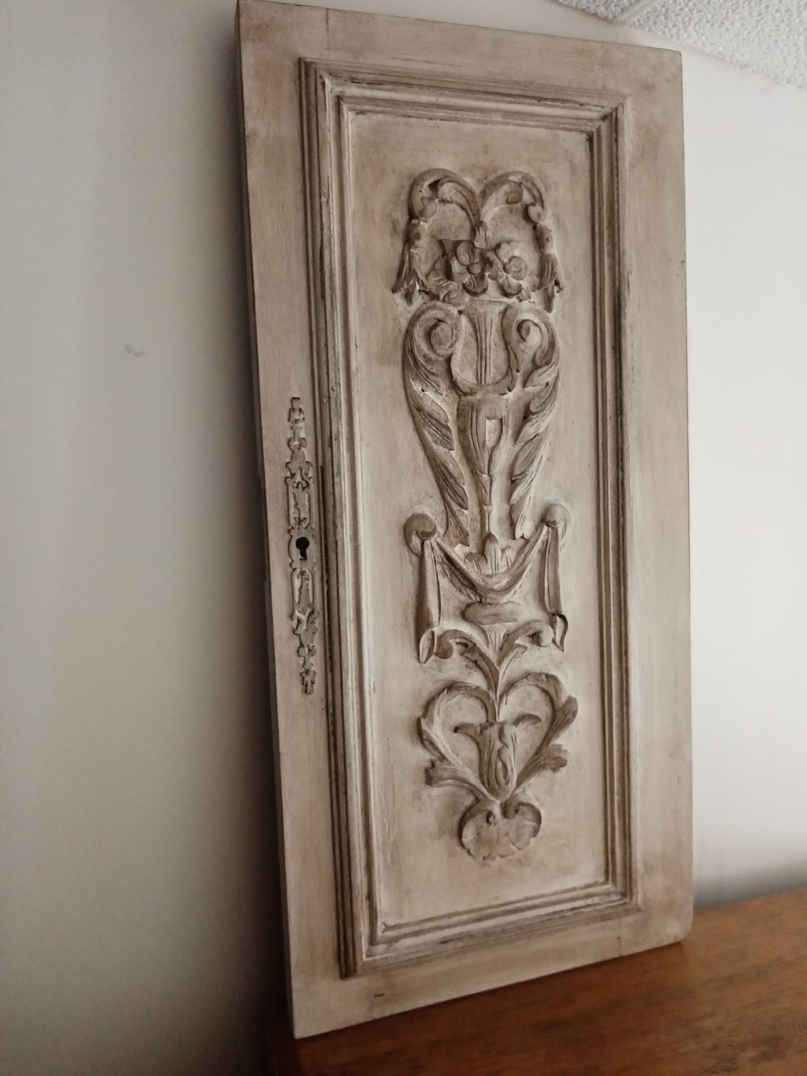 Old patinated door decorative wood room