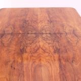 Walnut adjustable dining table, 1930s, Czechoslovakia
