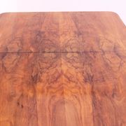 Walnut adjustable dining table, 1930s, Czechoslovakia