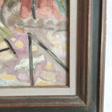 Oil on canvas framed "garden"