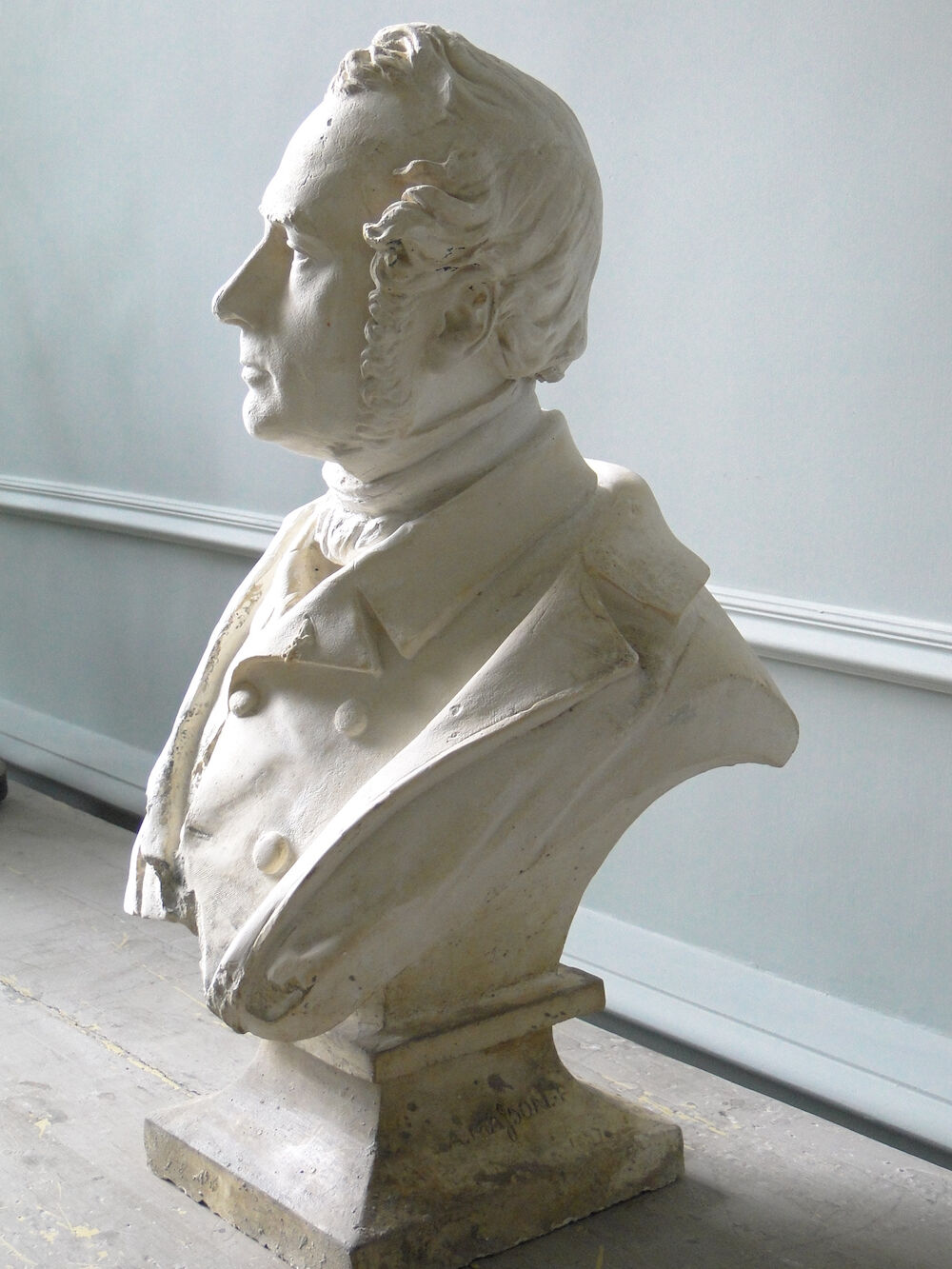Plaster bust