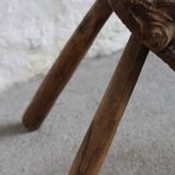 brutalist tripod stool