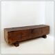 Spanish carved oak bank chest - 18th century