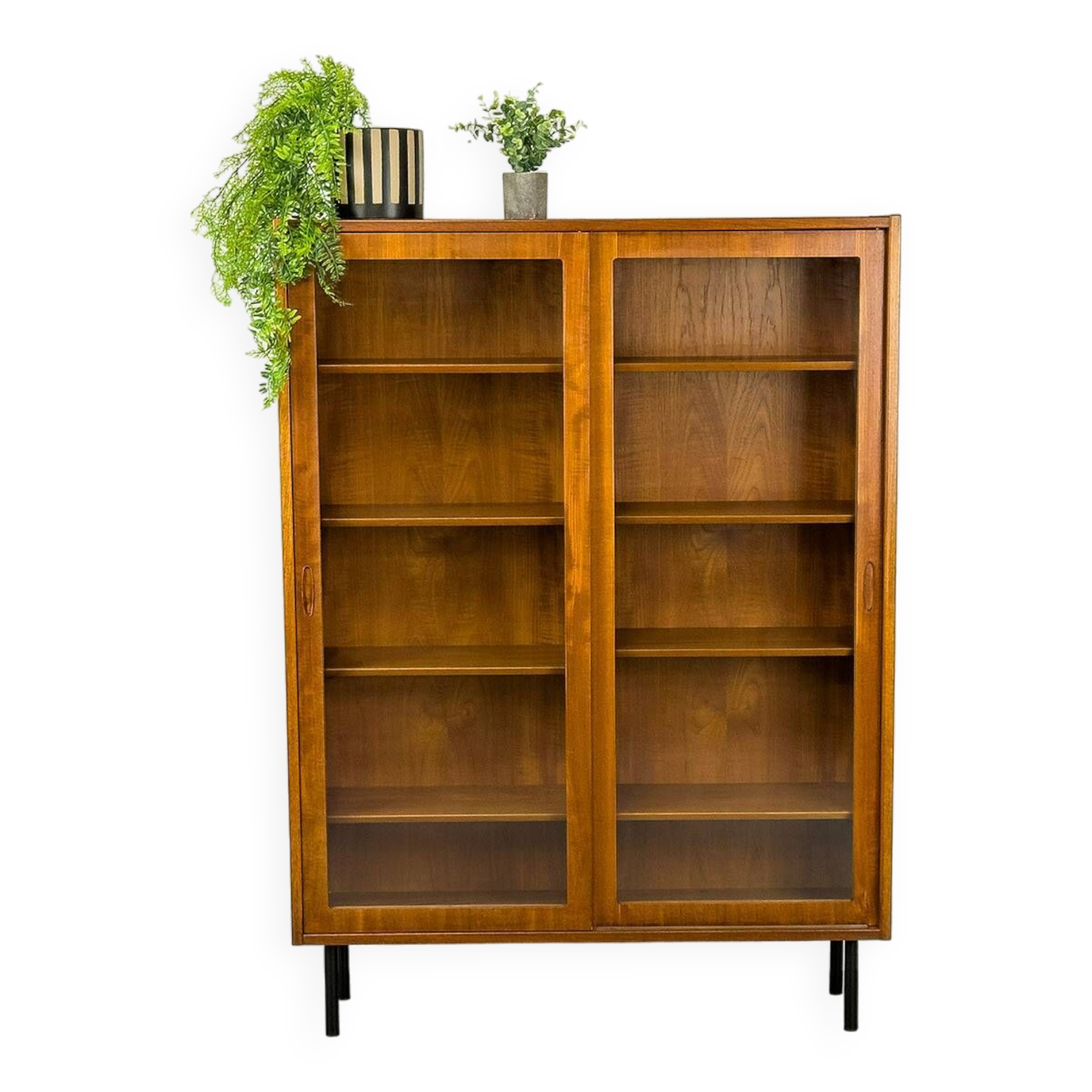 Danish Teak Cabinet with Glass Doors by Carlo Jensen for Hundevad & Co, 1960s