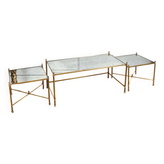 3-part coffee table from the 70s in the style of jansen