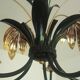 70s metal chandelier