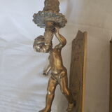 Pair of candlesticks in bronze