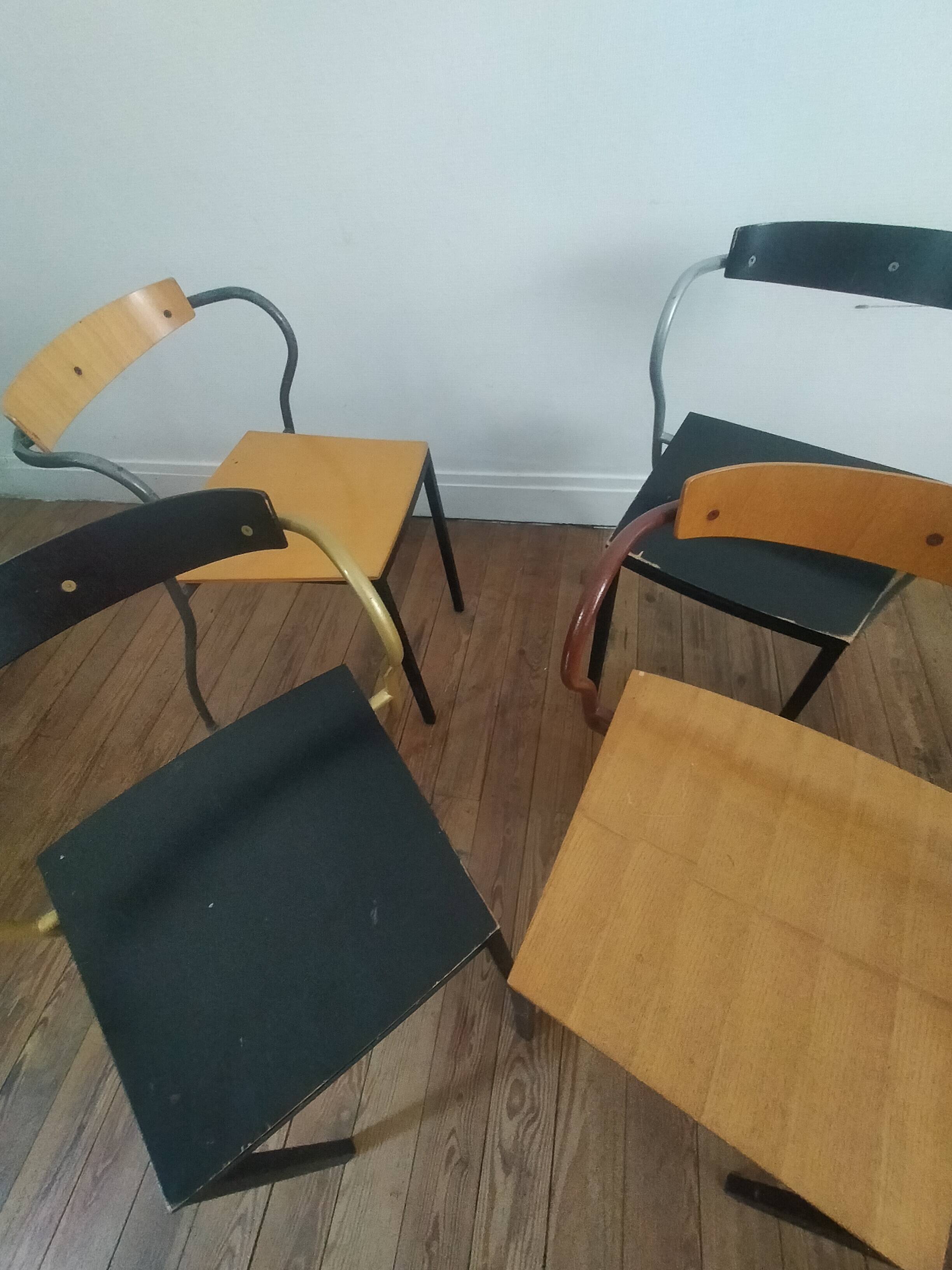 4 chairs by Pascal Mourgue