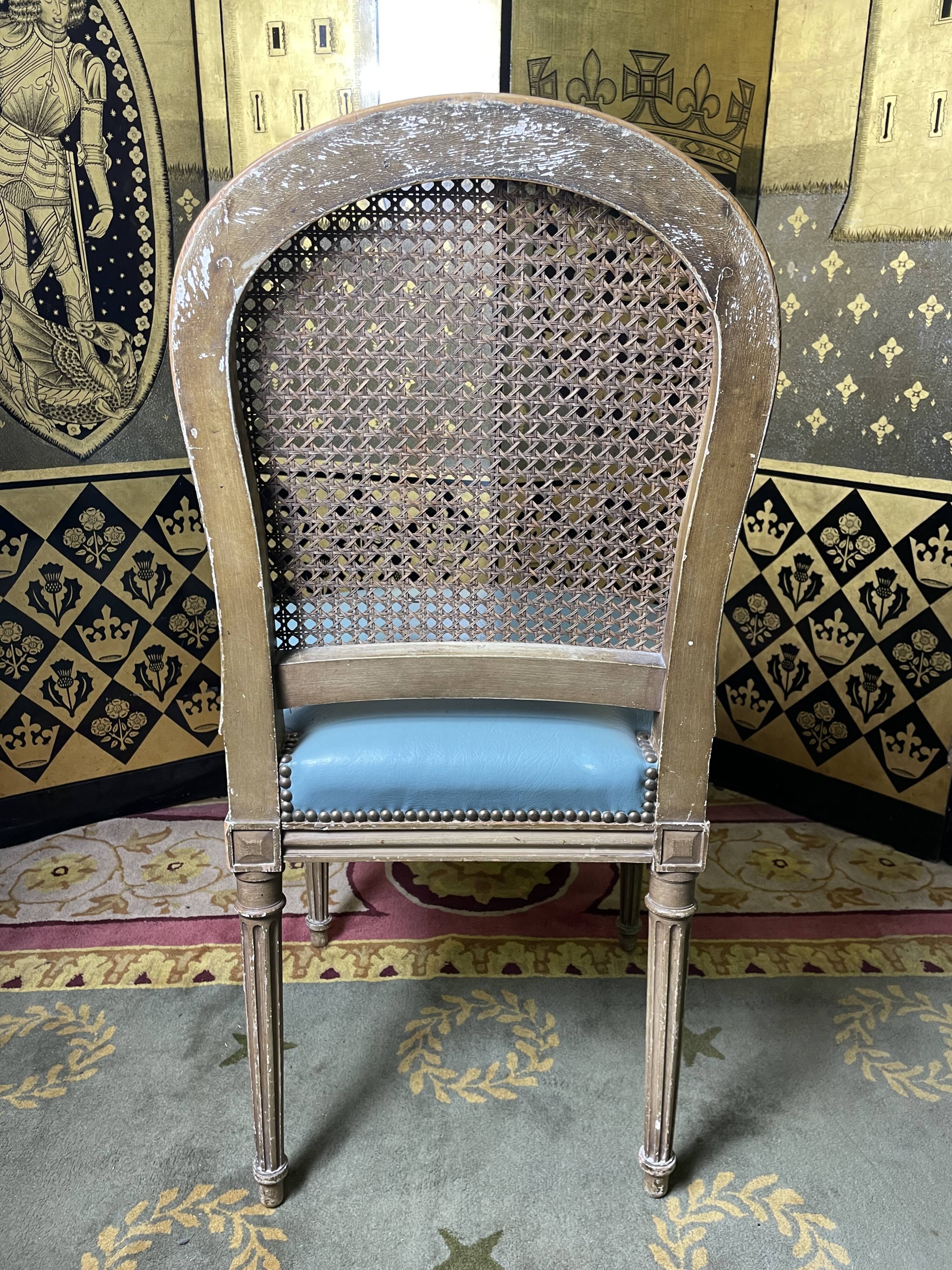 Suite of 6 Louis XVI style chairs signed Gouffé Paris
