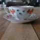 3 cups and saucers in fine porcelain