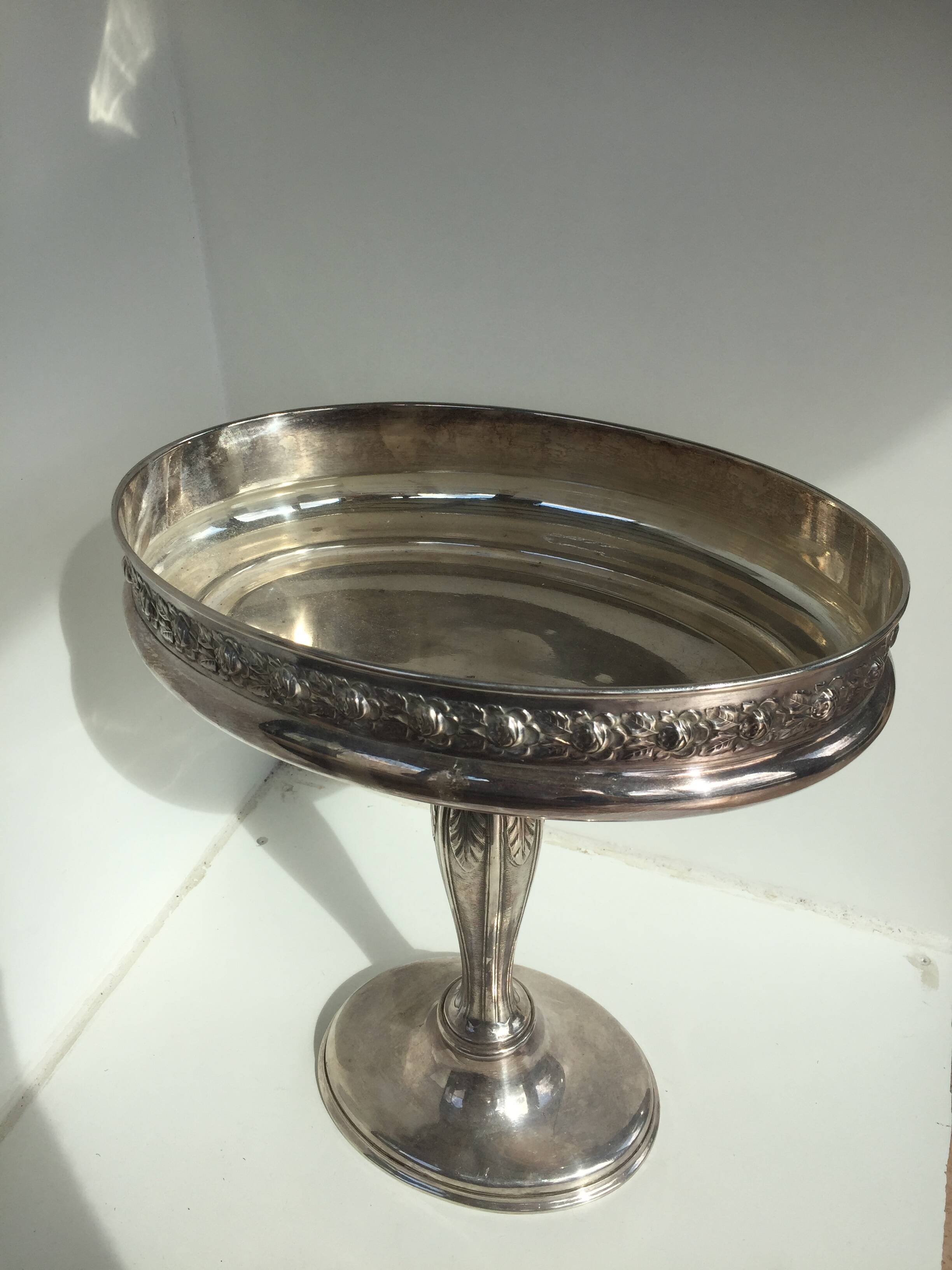 Fruit cup on silver metal stand