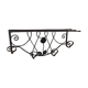 Coat rack in wrought iron art deco patère with decoration of black rose coat rack coat rack