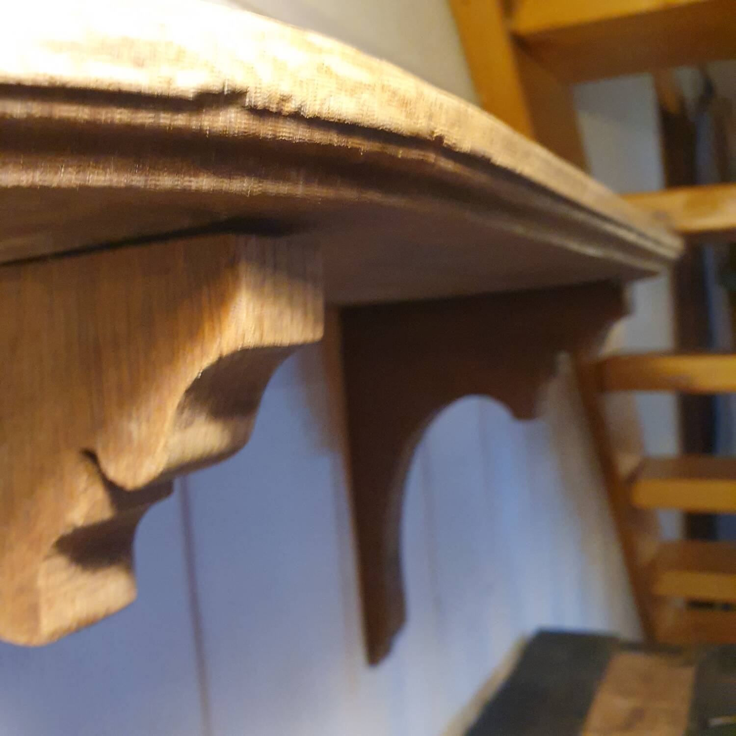 Wooden wall shelf