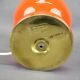 Lampe de table champignon en verre opalin orange tchèque des années 1970
