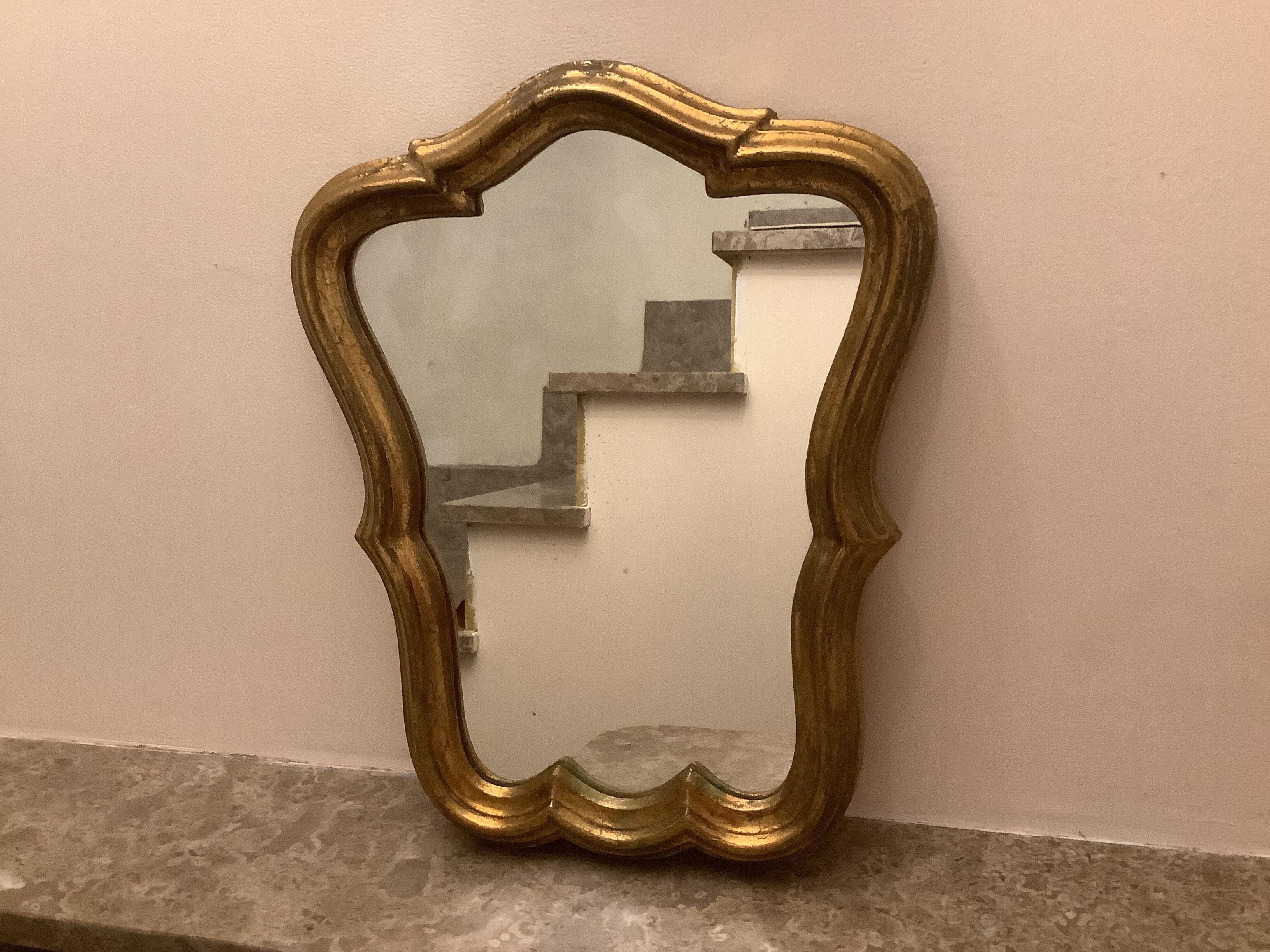 Gilded baroque mirror