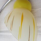 Wall lamp stainless steel and coloured opaline