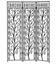 Black wrought iron screen, openwork floral pattern, 3 panels.