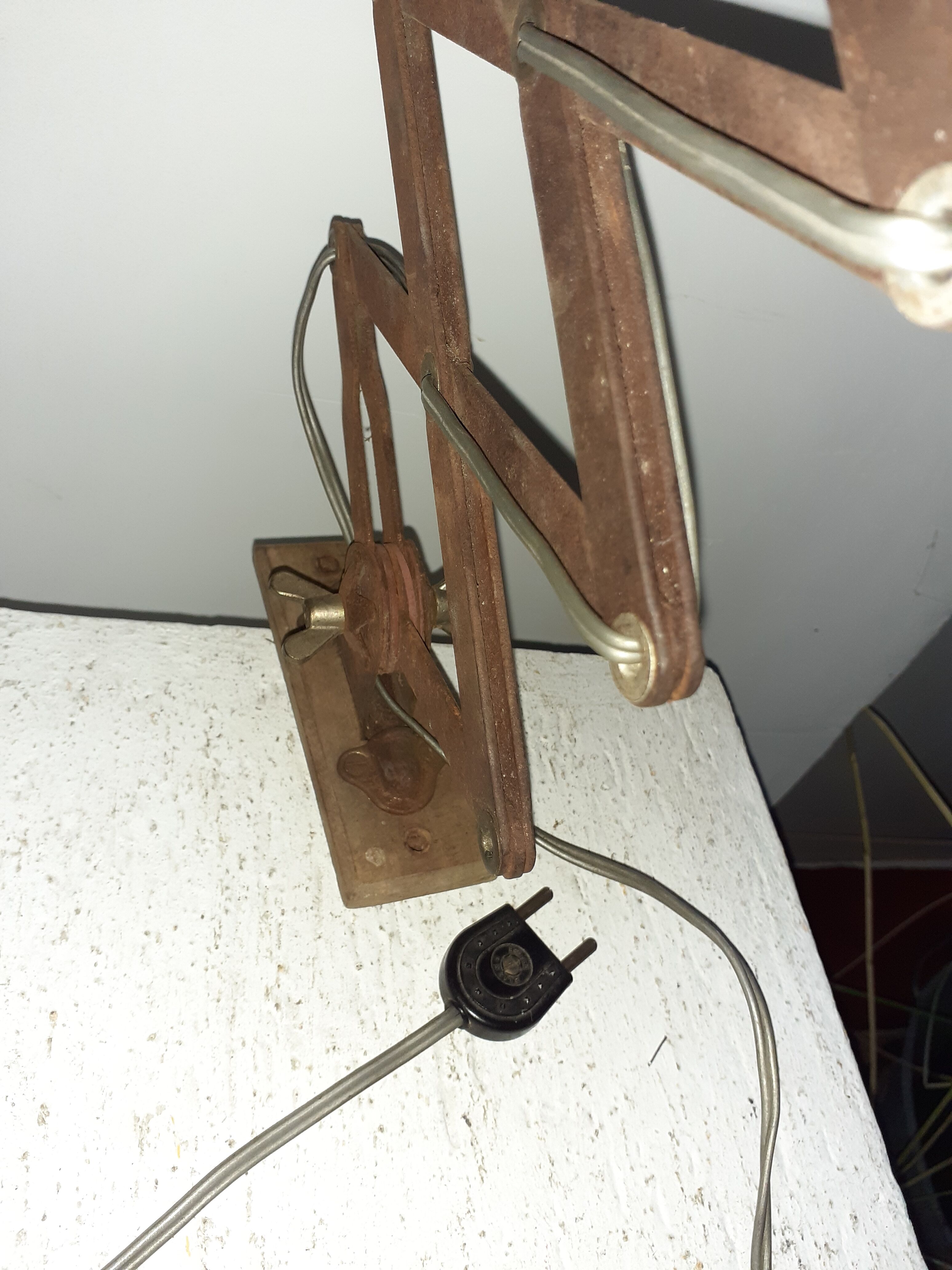 Wall lamp accordion Mazda industrial design 50's