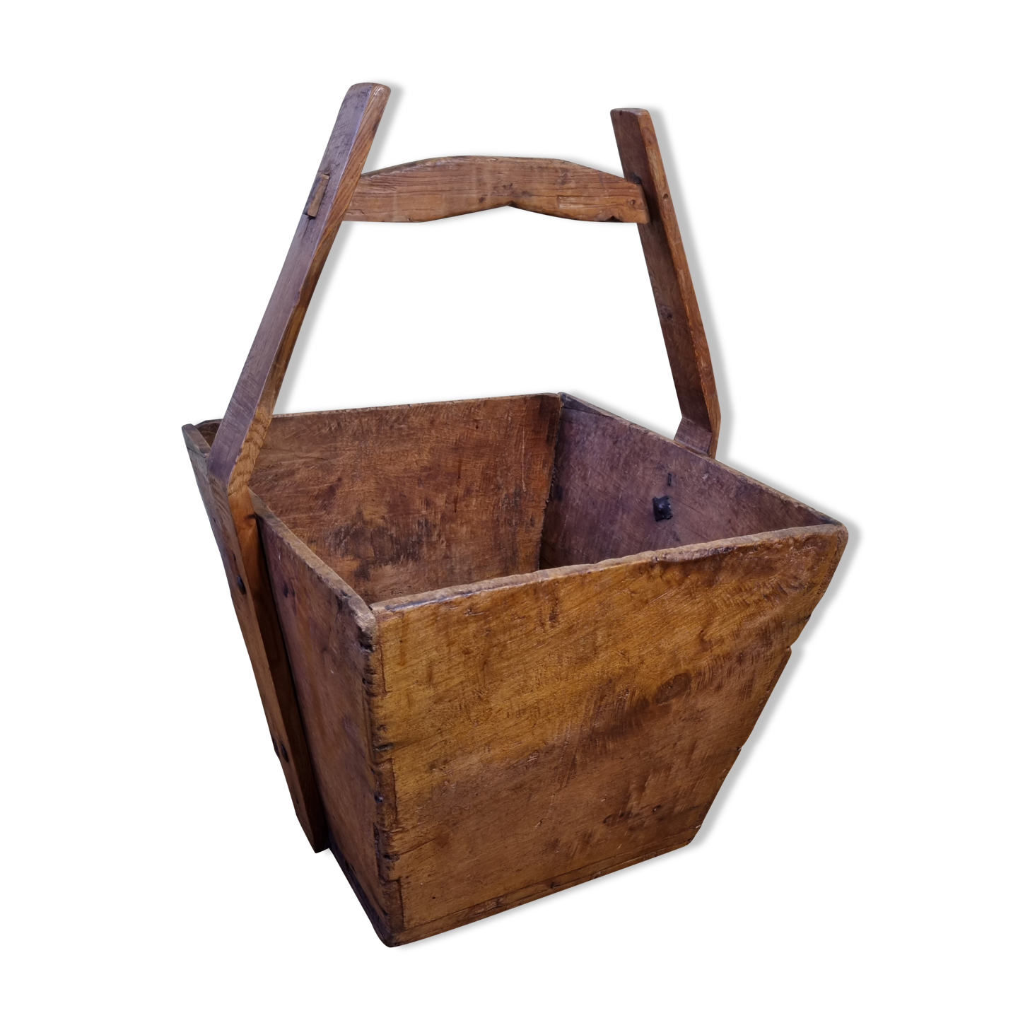 Old wooden rice or tea basket