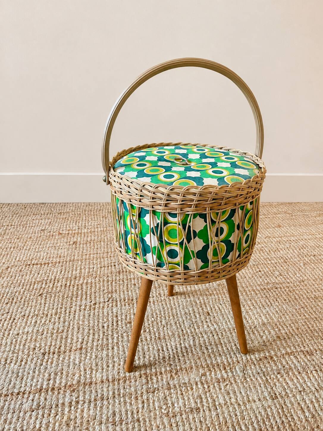 Storage basket - 1970s workwoman