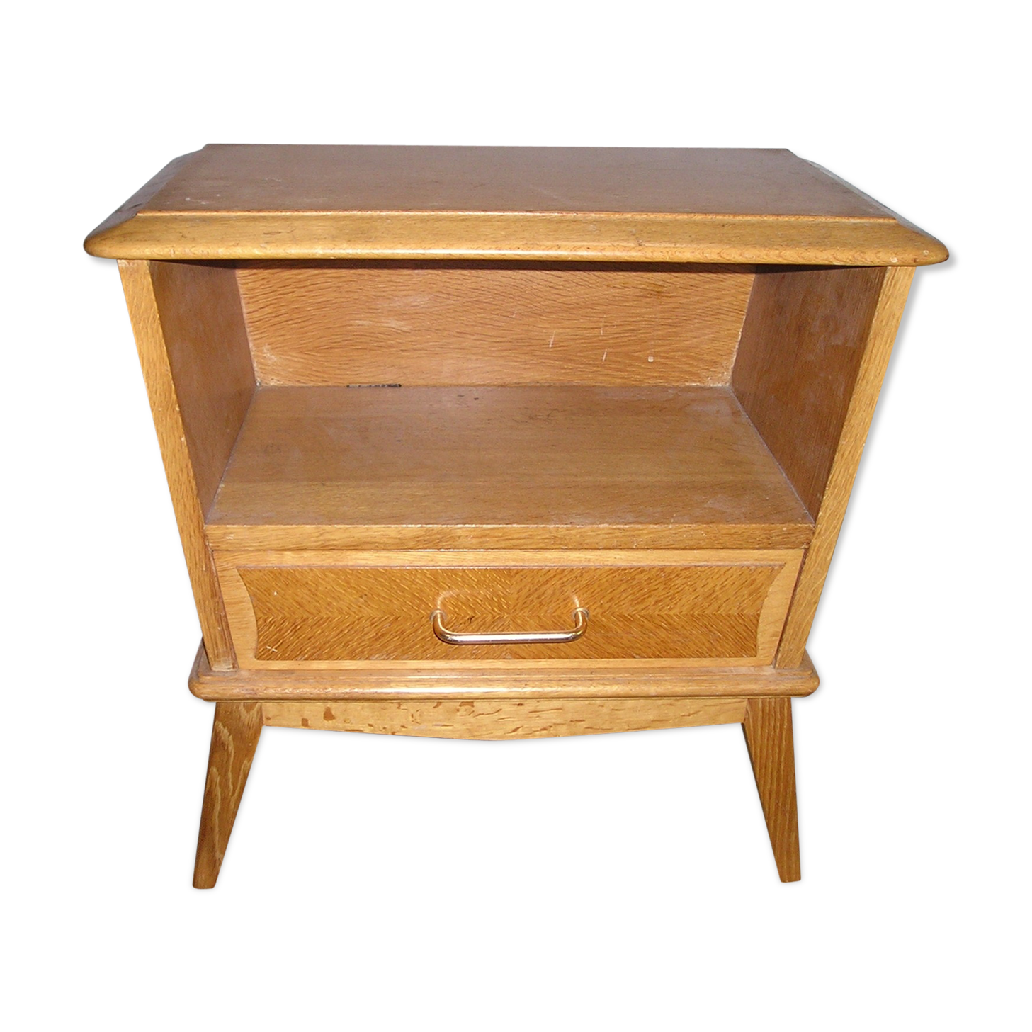 Bedside with 1 drawer and compass feet