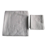 Nappe ancienne damassée 150x145cm+6 serviettes