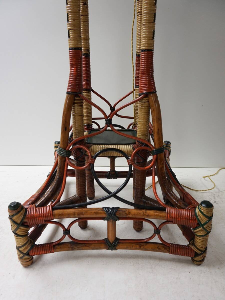 Rattan Wicker Floor lamp, around 1900