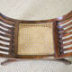 Chaise curule en bois et cannage