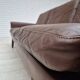 1970s, Danish 3-seater sofa, original brown leather.