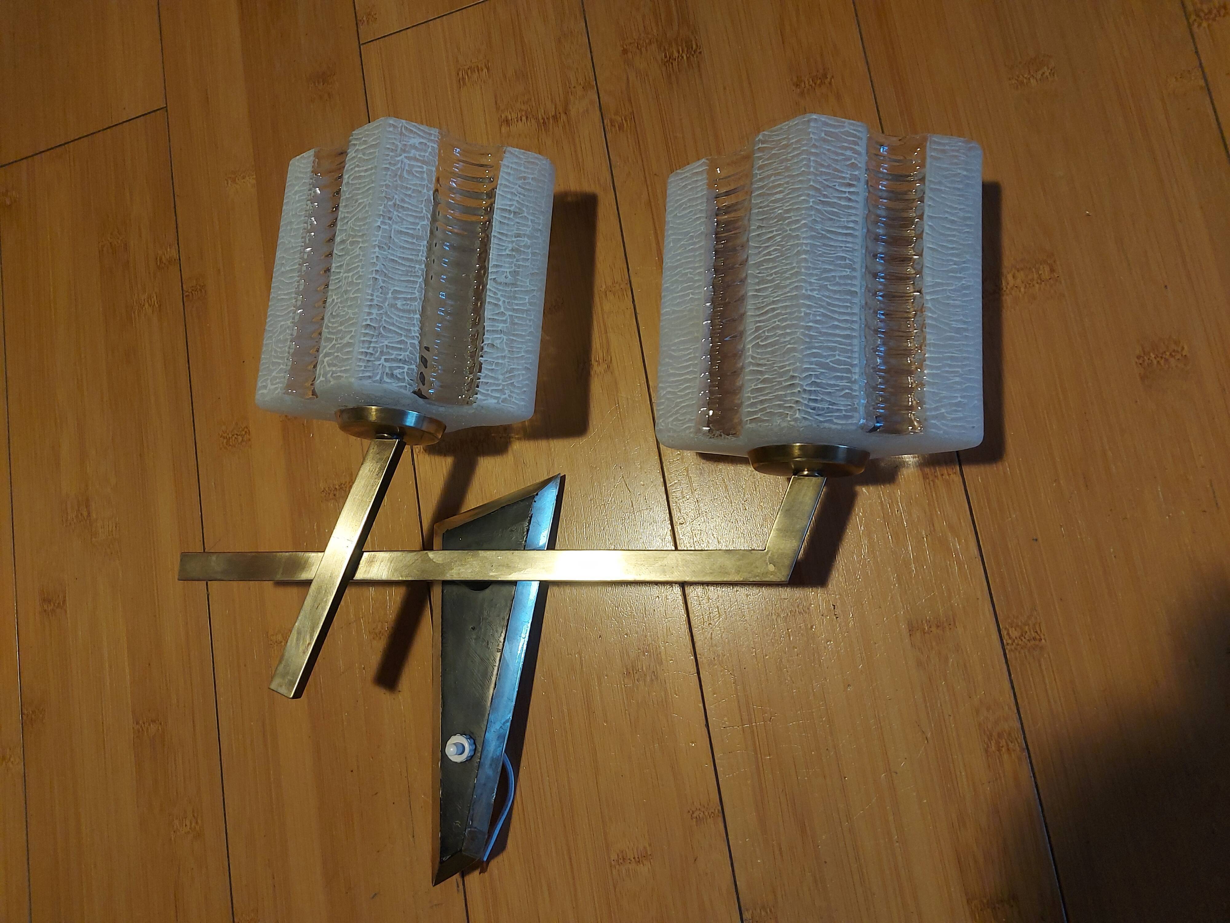 Glass wall lamp 50'S Lunel