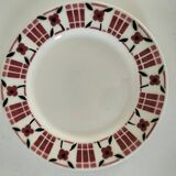 Set of 8 ironstone plates with coordinated designs.