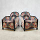 Art deco club chairs lounge chairs 'Luxury peacock dessin'