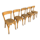 5 chaises bistrot Lutherma en bois