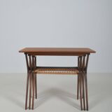 Danish nesting tables designed by Johannes Andersen for Silkeborg, 1960s