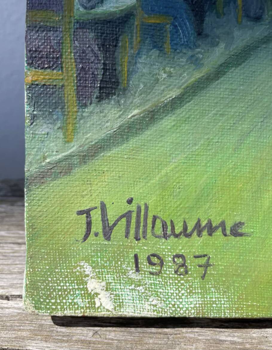 Peinture parisienne huile sur toile Montmartre / Tableau de Paris