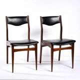 Pair of teak and skaî chairs
