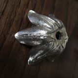 Silver metal flower ashtray