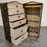 Antique steamer trunk by innovation, 1930s