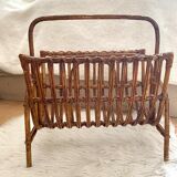 Vintage rattan magazine door