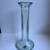 Candle holder design in bubbled glass made of vintage craftsmanship